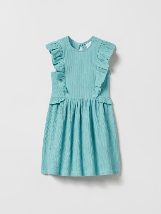 Zara Other - Zara Aqua Ruffle Sleeve Girls' Dress